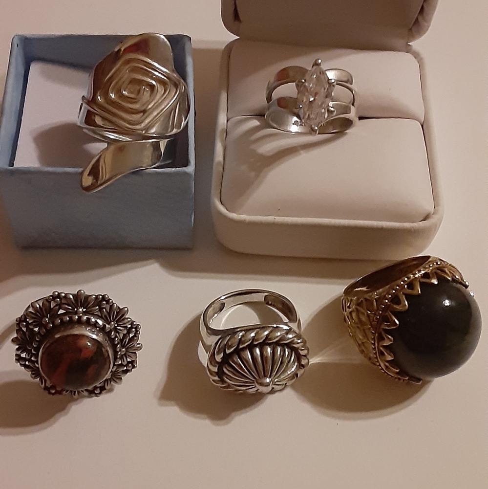 Sterling Silver Ring Lot